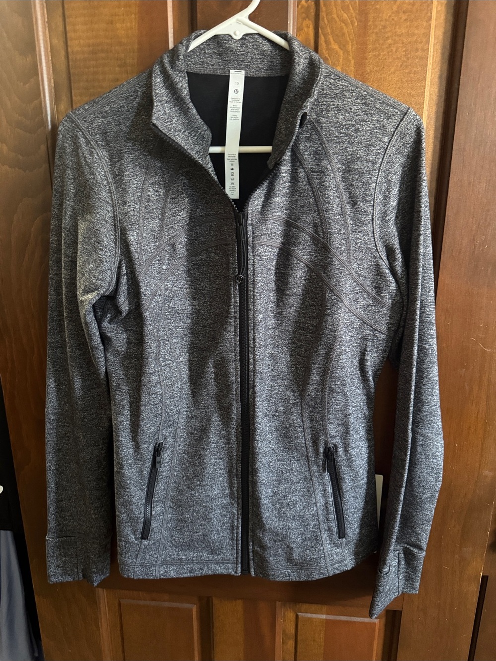 lululemon athletica Heathered Charcoal Zip-Up Utility Jacket
